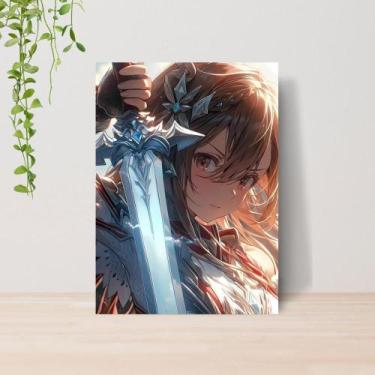 Imagem de Quadro Sword Art Online SAO Anime A4  Placa MDF 15 - Lomi Art