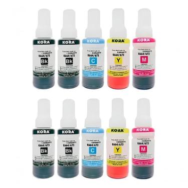 Imagem de Kit 10 Refil De Tinta T664 Para Epson L120 L310 L355 L380