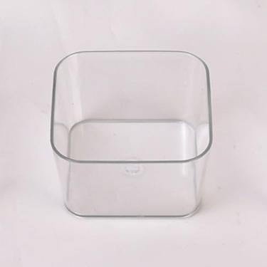 Imagem de Caixa organizadora de armazenamento transparente recipiente de plástico quadrado joias cabo de dados organizadores de gaveta de mesa, tamanho pequeno