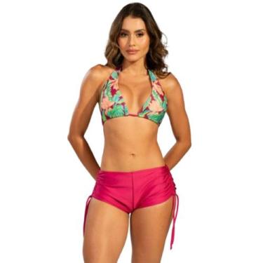Imagem de Biquíni Bionda Calsinha Lisa Vekyo Cintura Alta Moda Praia Feminina Co