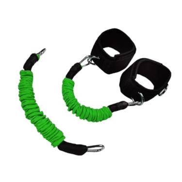 Imagem de rockible Faixas elásticas de resistência para pernas e tornozelos, cordas de resistência confortáveis ​​para exercícios de taekwondo, fitness em casa, academia, Verde