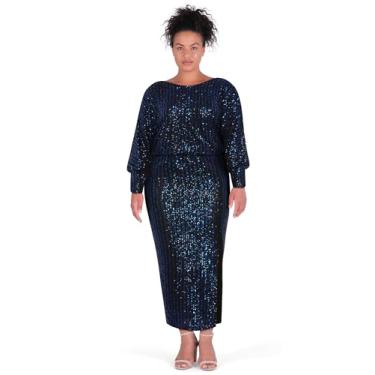 Imagem de City Chic Vestido coquetel feminino plus size - Galilea, Azul marino, 50