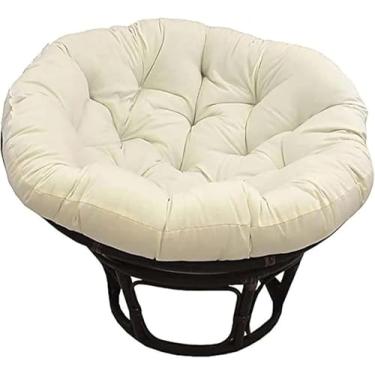 Imagem de Cadeira Papasan, Assento Papasan Espesso, Substituição De Cadeira Redonda De 40-160 Cm, Almofada De Balanço Suspensa Com Amarras Antiderrapantes, H, 50 * 50cm