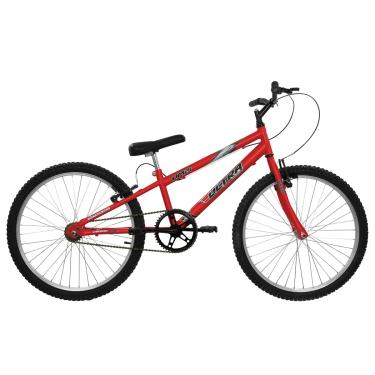 Imagem de Bicicleta Ultra Bikes Aro 24 Reforçada Freio V-Brake Sem Marcha Vermelho Ferrari