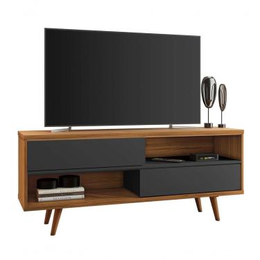 Imagem de Rack Bancada Nt 1180 Freijó Com Preto - Notável