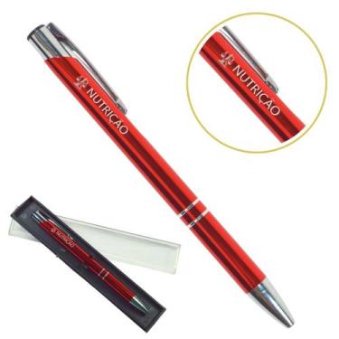 Imagem de Caneta Personalizada Cursos Metal Profissional Coloridas Nutrição - Lo