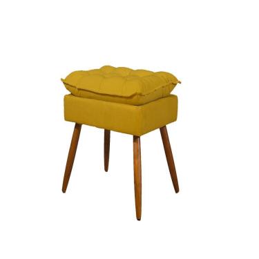 Imagem de Kit Puff Pé Palito Sala De Estar Amarelo