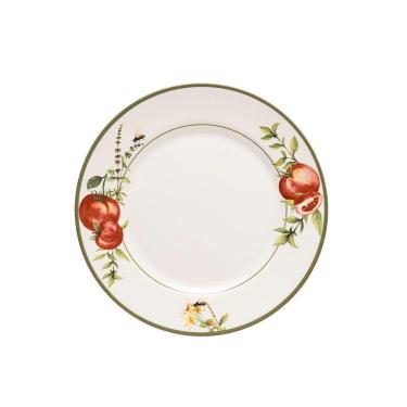 Imagem de Prato De Sobremesa Copa E Cia Aquarelle Em Cerâmica Pomodoro E Basílico