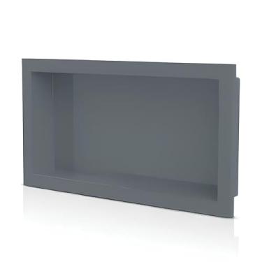 Imagem de Nicho Para Banheiro Porta Shampoo Tipo Porcelanato Parede Embutir 30x60cm (GRAFITE)