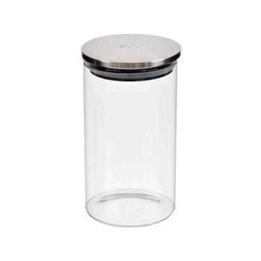 Imagem de Pote Redondo de Vidro com Tampa de Inox 800ml Kenya