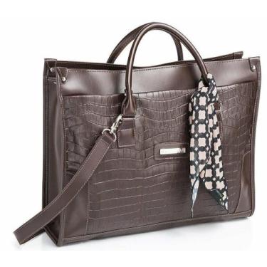 Imagem de Pasta / Bolsa Executiva para Notebook 15.6' Feminina Croco - Viccina, 
