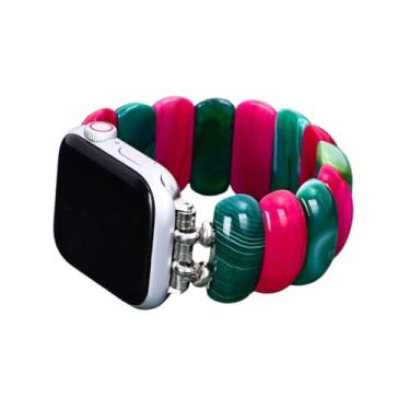 Imagem de Pulseira feminina de relógio inteligente Christmas Magic compatível com Apple Watch séries SE 9, 8, 7, 6, 5, 4, 3, 2 e 1 de 44 mm, 40 mm, 38 mm, 41 mm, 45 mm, 49 mm e 42 mm (Christmas Miracle, grande