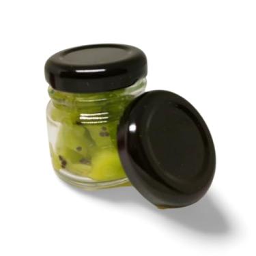 Imagem de Pote Vidro Pequeno, Kit 24 Potinho de Vidro 40ml Tampa Metálica Lembrancinha Aniversario Casamento Mini Pote(Preto)