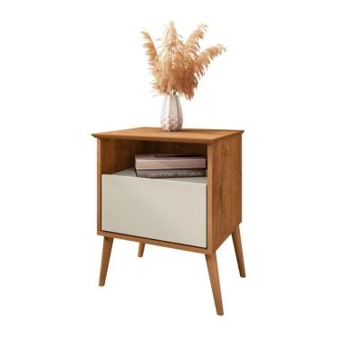 Imagem de Mesa De Cabeceira 1 Gaveta Londres Naturalle Off White