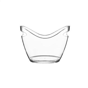 Imagem de balde de vinho Balde de champanhe para vinho verdadeiro, balde gelo transparente para bebidas internas e externas, para festas, 4 garrafas capacidade Refrigerador de cerveja