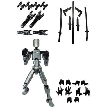 Imagem de Kit De Montagem Brinquedo Articulado Dummy 13 | Diversas Cores Com Acessorios e Ima (Prata)