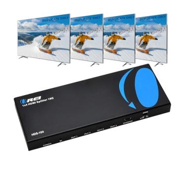 Imagem de Divisor HDMI 4K 1x4 1 saída 4 da OREI - Ultra HD a 30 Hz 1x4 Ver. 1.4 HDCP, Power HDMI suporta 3D Full HD 1080P para Xbox, PS4 PS3 Fire Stick Blu Ray Apple TV HDTV - Adaptador incluído