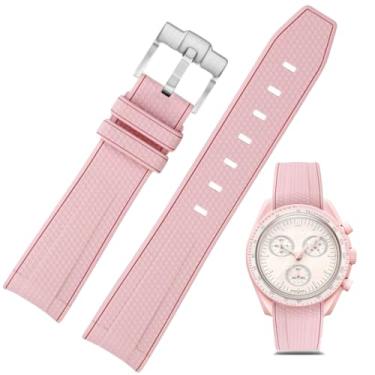 Imagem de Nizonlaie Pulseiras de relógio para Moonswatch, pulseira de substituição premium de borracha de silicone de 20 mm compatível com Swatch Omega Moonswatch Speedmaster