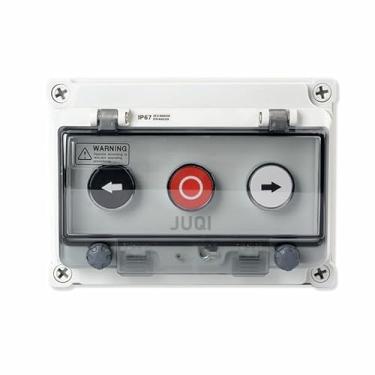 Imagem de UHFILYQBA Caixa de botão de botão de plástico caixa de controle de interruptor Start Stop impermeável ao ar livre capa protetora de autorredefinição industrial (33)