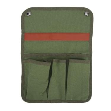 Imagem de Chiffonade Bolsa de armazenamento de braço para cadeira de lona com vários bolsos - Organizador universal para cadeiras de acampamento, praia e uso ao ar livre (verde)