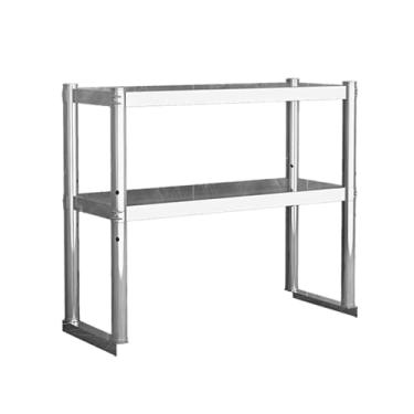 Imagem de Prateleiras de aço inoxidável para preparação de cozinha e mesa de trabalho Rack de armazenamento de garagem de aço inoxidável (100 x 30 cm/39,3 x 11,8 pol., 2T)