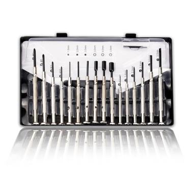 Imagem de Conjunto de 16 mini chaves de fenda com diferentes tamanhos de cabeça chata, pentalobe, Torx Star, conjunto de chaves de fenda pequeno para eletrônicos, óculos, relógio, brinquedo, joias, conserto de
