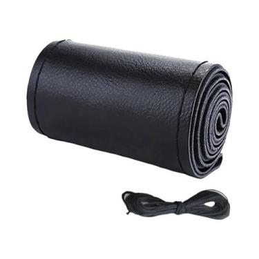 Imagem de Capa De Volante De Couro Genuíno Ultra Fino E Respirável, Feita À Mão 