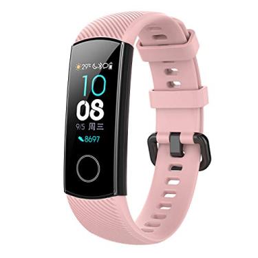 Imagem de Senter Pulseiras de substituição compatíveis com Honor Band 4, acessório ajustável, pulseira esportiva de silicone macio para mulheres e homens