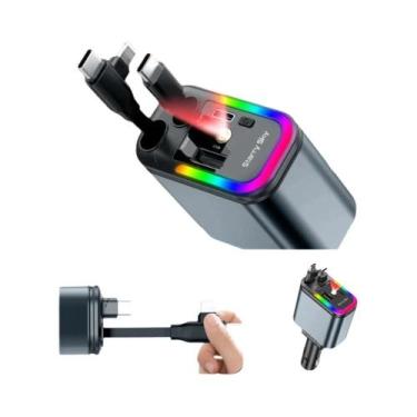 Imagem de Cabo De Carregamento Rápido USB Tipo C 180W 5 Em 1 Carregador Portátil