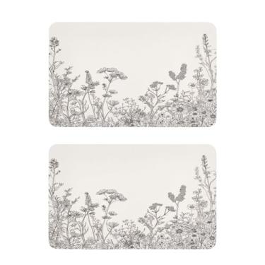 Imagem de Blueangle Conjunto de 2 ímãs de geladeira de flores pretas e brancas - Ímãs decorativos engraçados de geladeira de cozinha - Seguro para lava-louças e decoração magnética durável (407)