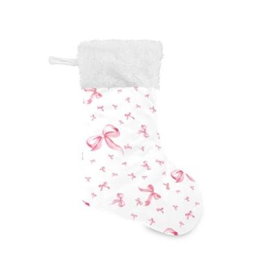 Imagem de GakkiGii Linda gravata borboleta 7 meias de Natal, pacote com 2, decoração grande para pendurar na parede da árvore da lareira, 45 x 31 cm