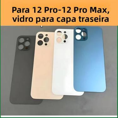 Imagem de Capa De Vidro Traseiro Para iPhone 12 pro Max Com Cola 3M Substituição