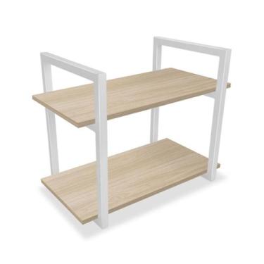 Imagem de Prateleira Milazzo Nicho Design Industrial Branco e Jade - Genus Móvei