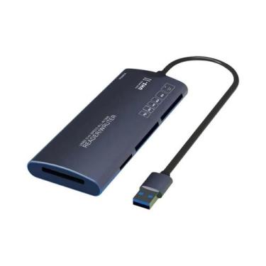 Imagem de Leitor De Cartão Multifuncional USB 2.0 Tipo-C 6 Em 1 Adaptador De Car