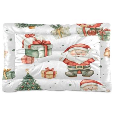 Imagem de SEHANY Cama de Natal para cães e gatos com fundo antiderrapante, cama de canil, colchão macio para animais de estimação, lavável para cães pequenos, médios e grandes, gatos, 45,7 x 61 cm