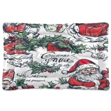 Imagem de SEHANY Cama de Natal para cães e gatos com fundo antiderrapante, cama de canil, colchão macio para animais de estimação, lavável, para cães pequenos, médios e grandes, gatos, 91 x 61 cm