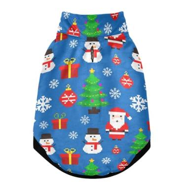 Imagem de SEHANY Casaco de Natal para cães pequenos, super quente à prova de vento, jaqueta de inverno macia e aconchegante para animais de estimação para clima frio na neve com coleira para animais de