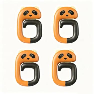 Imagem de Gancho dobrável em forma de animal – Pendura jaquetas, chapéus, guarda-chuvas – Design dobrável nivelado quando não estiver em uso para quarto, escritório, trailer, conjunto de 4