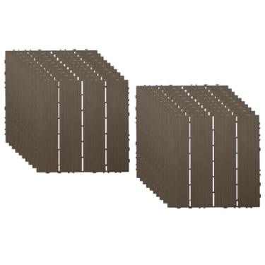 Imagem de Azulejos de deck interligados de plástico, lençóis de pátio com design de drenagem eficiente para banheiro cozinha piscina varanda varanda jardim 12 estilo C 20 peças