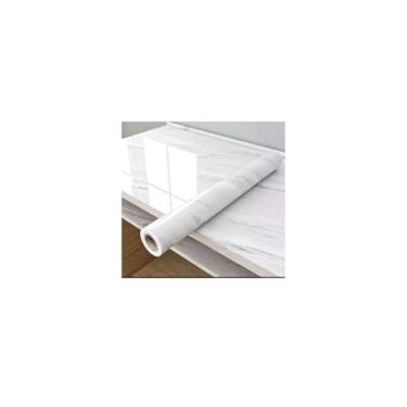Imagem de Papel de Parede Adesivo PVC Estampa Folhas, Cinza, 5 Metros x 45cm, Autoadesivo, Removível, Fácil Aplicação, para Sala, Quarto, Escritório