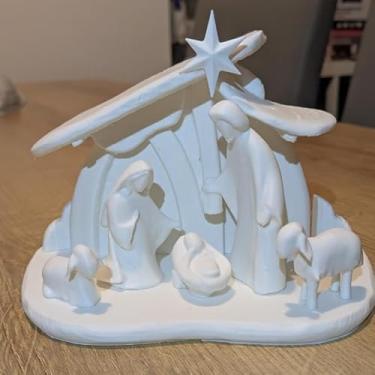 Imagem de Presépio de Natal Estilizado Moderno • Enfeite Decorativo Completo