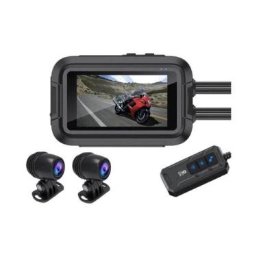 Imagem de Câmera DVR Para Motocicleta Dual 1080P À Prova d'Água Com WiFi GPS Gra