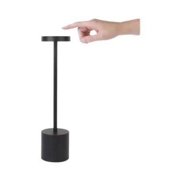 Imagem de Luminária De Mesa LED Ajustável Sem Fio Recarregável Com 3 Cores Luz A