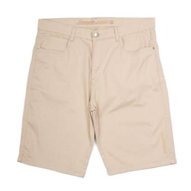 Imagem de Bermuda Masculina Gangster Plus Size Sarja Bege, Bege, 52