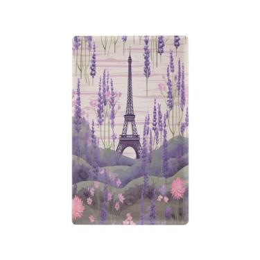 Imagem de Wassud Torre Eiffel lavanda (2) placa de cobertura de interruptor de luz, 1 capa de tomada em branco placa de parede decorativa decoração de casa sala de estar quarto