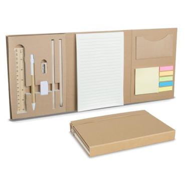 Imagem de Kit Escritório Completo com Caderno, Mouse Pad, Caneta, Porta Objetos, Régua e Estojo, Material Escolar e Papelaria para Organização (Kit Escritório Caderno)