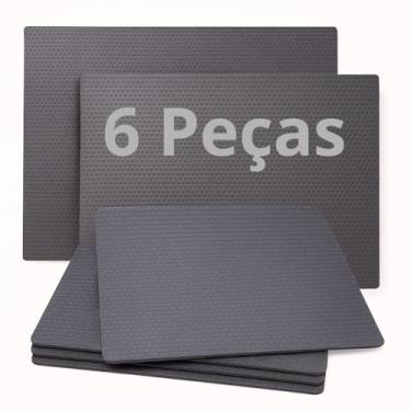 Imagem de Kit 6 Tapetes Protetor EVA para Prateleira e Gaveta 45×30 cm – Cinza, Antiderrapante, Impermeável, Lavável e Ajustável para Geladeira, Armários e Organização. (6)