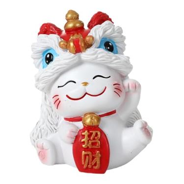 Imagem de Generic Miniatura de Gato da Sorte, Enfeite de Mesa, Peça Colecionável de Arte e Artesanato, Decoração para Painel de Carro, Mini Estátua para o Ano, Style a