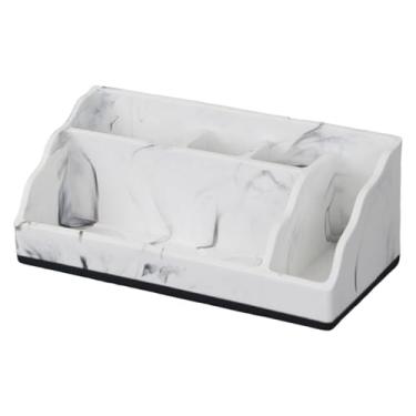 Imagem de Fxzqgnh Porta-escovas de Dentes para Prateleira de Banheiro, Feito de Resina, para Uso Doméstico, com Furos de Drenagem, Organizador para Pasta de Dente, Branco, Tamanho real