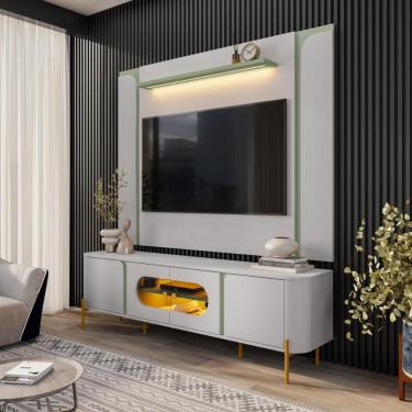 Imagem de Kit Painel Maresias e Rack Juquehy c/ Iluminação LED TV 75”